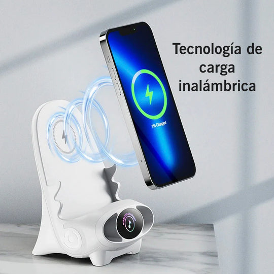 Cargador inalámbrico con soporte para celular - Para iPhone y Android💥HOY 50% DCTO