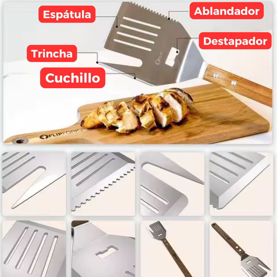 FlipFork®: 👨🍳 Todo lo que necesitas para la parrilla en una sola herramienta