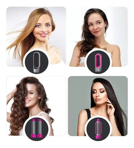 Cepillo Multifuncional 5 en 1 con accesorios incluidos (Seca, cepilla, plancha, riza y peina)💥HOY 50% DCTO