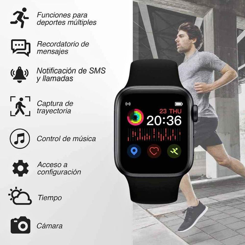 PROMO DÍA DE LA MADRE: Smartwatch T500 Pro - Compatible con Android y iPhone🎁HOY 50% DCTO
