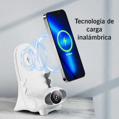 Cargador inalámbrico con soporte para celular - Para iPhone y Android💥HOY 50% DCTO