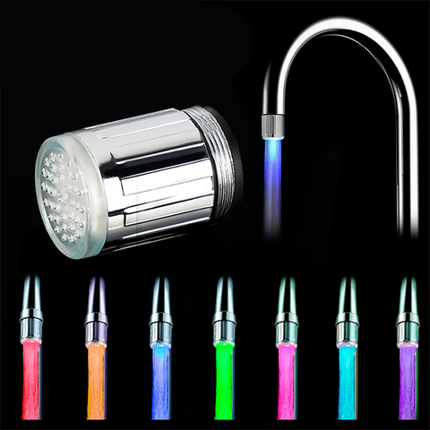 Grifo Cascada con luz LED - Cambia de color con la temperatura del agua 🔥HOY 50% DCTO