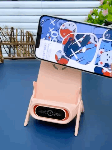 Cargador inalámbrico con soporte para celular - Para iPhone y Android💥HOY 50% DCTO